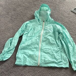 Columbia Women's Light Teal Windbreaker Hoodie